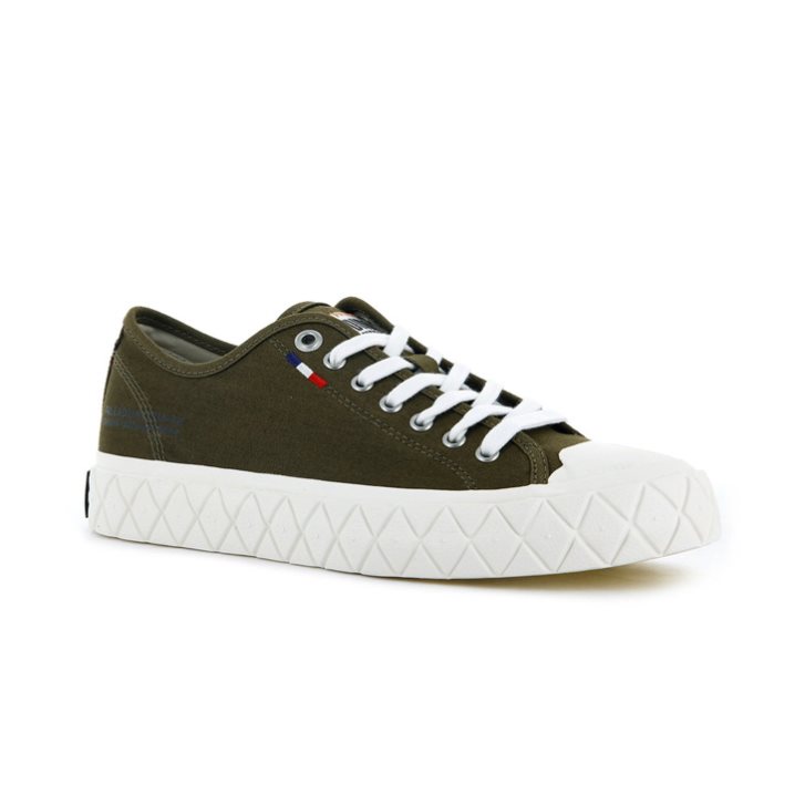 Palladium Palla Ace Canvas Low Tops Women's Sneakers Olive | UK Y467-QXT